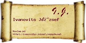 Ivanovits József névjegykártya